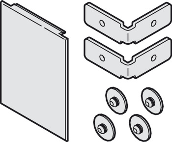 Set terminali per frontali, unilaterale, per montaggio a parete, 51 x 60 mm (La x H)
