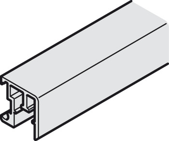 binario guida semplice, da agganciare a clip, 22 x 20 mm (La x A)