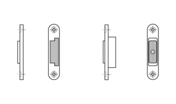 protezione laterale per cerniera, per serrature multipunto, KFV, AS