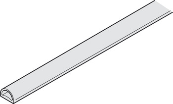 Profilo in gomma, per spessore cristallo 8 mm, distanza cristallo 4 mm
