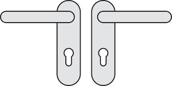 Set maniglie per porta, poliammide, PDH0301