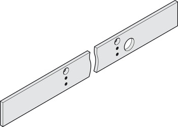 base di montaggio, lunghezza 823 mm, per braccio a slitta di TS 93, EMR Serie Contur