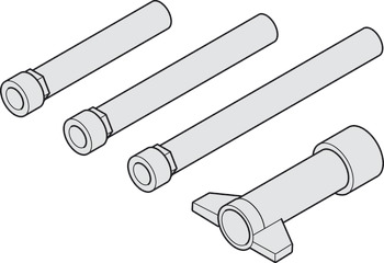 Set camma di supporto, per compensare lo spessore della porta in caso di utilizzo di guarniture con perno rapido di connessione<sup>plus</sup>
