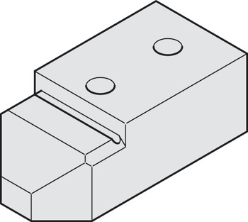 blocco di fissaggio binario, per soluzione con tasca a parete Hawa Junior 80