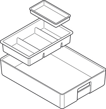 Cassetto in feltro, con set di suddivisione interna