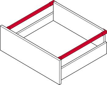 Ringhiera longitudinale, rettangolare, Häfele Matrix Box Slim A