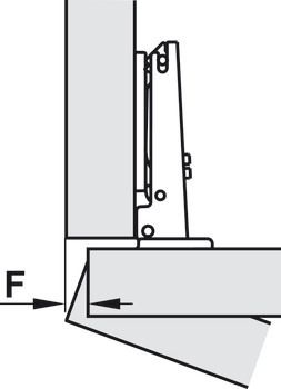 Cerniera, Häfele Duomatic 94°, per ante in legno fino a 40 mm, montaggio ad angolo