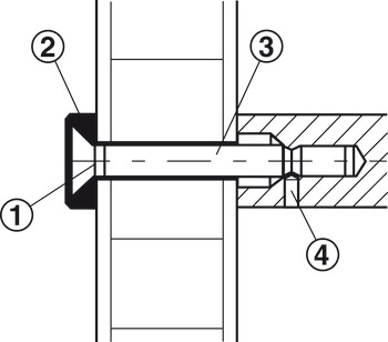 Set di montaggio, Startec, per porte in legno, plastica e metallo, montaggio unilaterale