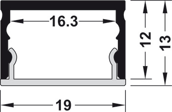 Design profilo sottopiano, Profilo 4106 per strip LED 10 mm