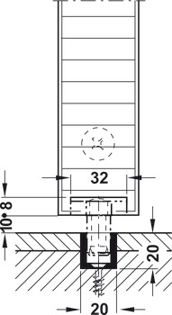 Meccanismo per parete pieghevole, Pareti a soffietto pieghevoli in legno Hawa 20-c 120