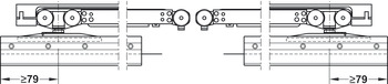 Guarniture per porte scorrevoli, Häfele Slido Classic da 40-L a 120-L, guarnitura senza binario di scorrimento