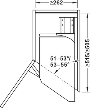 carrello ad estrazione frontale per armadio a colonna, Kesseböhmer Dispensa Tandem Diagonal