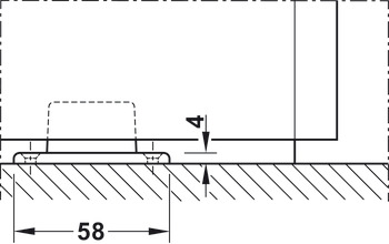 Guarniture per porte scorrevoli, Slido D-Line12 50E, guarnitura con binario di scorrimento