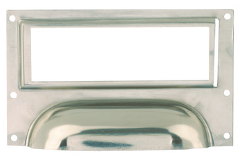 maniglie portaetichette, in acciaio, dimensioni etichetta 80x26 mm