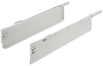 Sistema di spondine monoparete, Häfele Matrix Box Single A25, uscita parziale, altezza 118 mm, bianco, RAL 9010