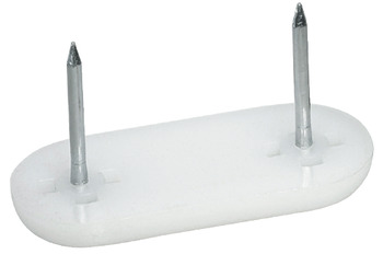 scivolo per mobile, altezza 5 mm, in plastica, da inchiodare