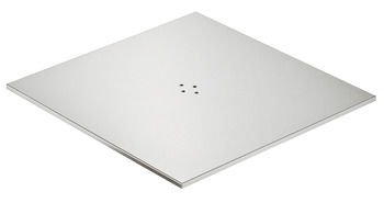 Base d'appoggio, tonda e quadrata, con piastra di fissaggio, per piani tavolo con Ø fino a 900 mm