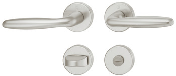 Set maniglie per porta, alluminio, Hoppe, Verona 1510/42KV/42KVS