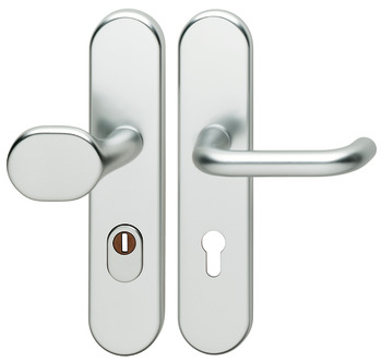 Set maniglie per porta, alluminio, Hoppe, Paris 86G332ZA/3310/138L(138) ES1 (SK2)