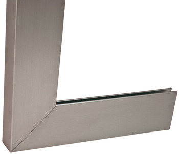 Profilo telaio in alluminio per ante in cristallo, 38 x 14 mm, diritto, per spessore cristallo 4 mm