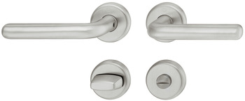 Set maniglie per porta, acciaio inox, Hoppe, Helsingborg E1730Z/17KV/17KVS