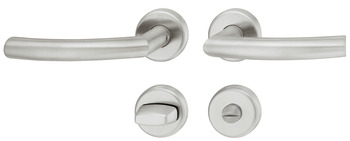 Set maniglie per porta, acciaio inox, Hoppe, Narvik E1430ZP/17KV/17KVS