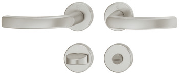 Set maniglie per porta, alluminio, Hoppe, Luxembourg 199/42KV/42KVS