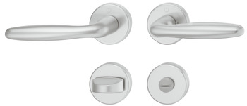 Set maniglie per porta, alluminio, Hoppe, Verona 1510/42KV/42KVS