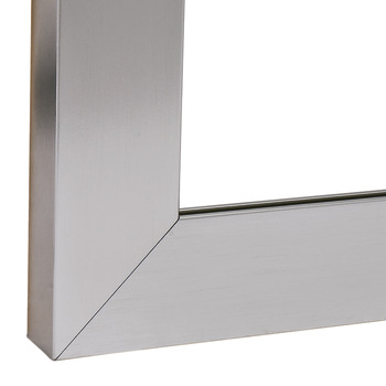 Profilo telaio in alluminio per ante in cristallo, 38 x 14 mm, diritto, per spessore cristallo 4 mm