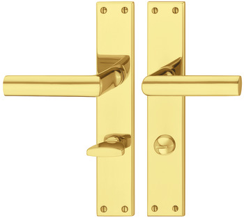 Set maniglie per porta, ottone, Bisschop Hochkantoval 1929/8024