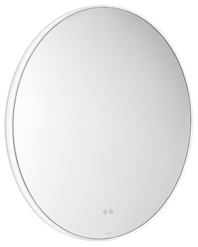 specchio per bagno Häfele, rotondo, illuminato