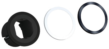 Monopresa, PIX personalizzabile, con 2 anelli decorativi (colore nero e bianco)