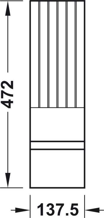 Portacoltelli orderbox per cassetto, 150x470 mm, grigio antracite